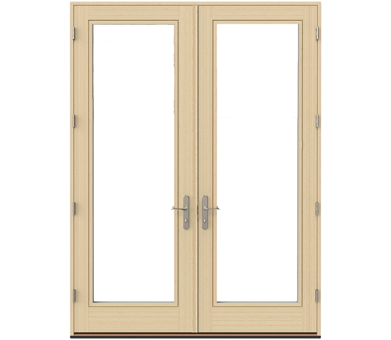 Jacksonville Pella Lifestyle Series Wood Double Hinged Patio Doors